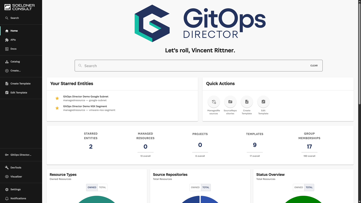 GitOps Director Dashboard in Backstage